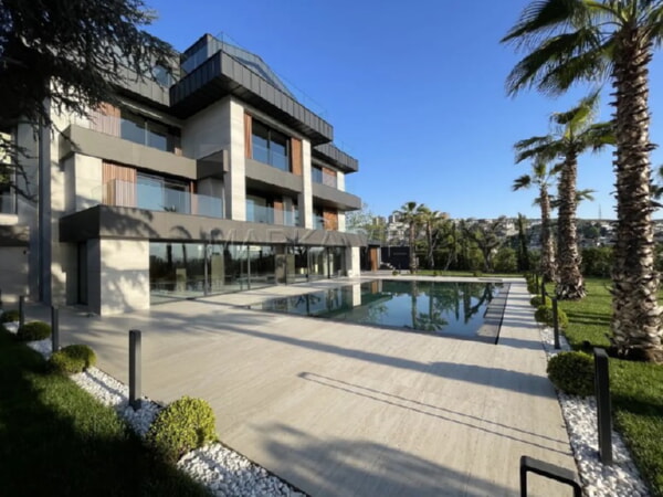 Havuzlu palmiyeli villa